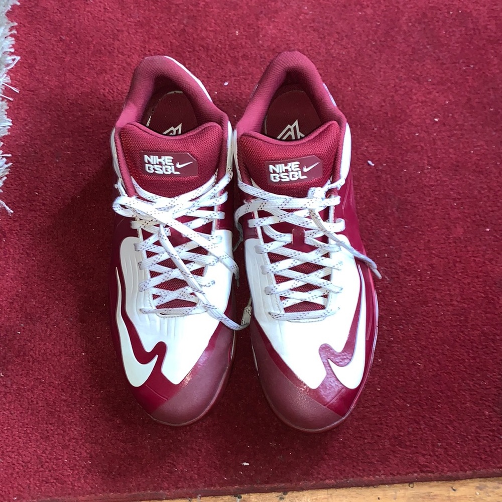 NIKE LUNARLON  BSBL MVP Pregame 2 Trainer  white/ Red Sz 13.5 MENS PREOWNED